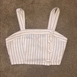 forever 21 striped crop top